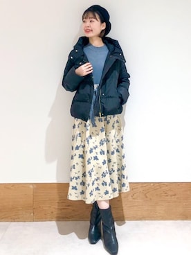 「index（インデックス）のアイテム（ジャケット/アウター）」を使った、index スタッフさん（レディース・157cm）の秋コーディネート