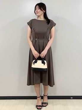 「インデックス」｜「アイテム（ワンピース/ドレス）」を使った、index スタッフさん（レディース・163cm）の夏コーディネート