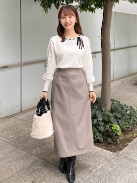 「index（インデックス）のアイテム」を使った、index スタッフさん（レディース・158cm）の秋コーディネート