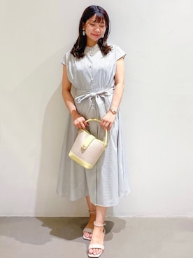 「インデックス」｜「アイテム（ワンピース/ドレス）」を使った、index スタッフさん（レディース・147cm）の夏コーディネート