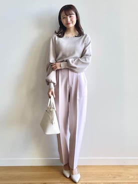 index スタッフさん（レディース・158cm）の冬コーディネート