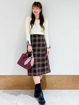 index スタッフさん（レディース・170cm）の秋コーディネート