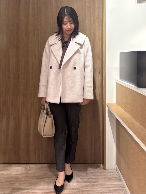 セール】ブークレミドルコート【洗える】（ピーコート）｜index