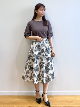 「index」｜「アイテム（アクセサリー）」を使った、index スタッフさん（レディース・158cm）の春コーディネート
