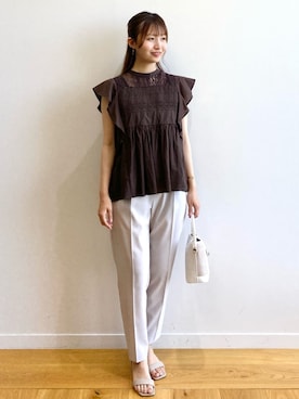 index スタッフさん（レディース・158cm）の夏コーディネート