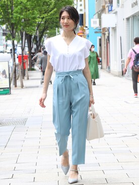 index スタッフさん（レディース・158cm）の夏コーディネート