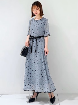 「インデックス」｜「アイテム（ワンピース/ドレス）」を使った、index スタッフさん（レディース・148cm）の夏コーディネート