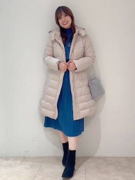 「index（インデックス）のアイテム（セットアップ）」を使った、index スタッフさん（レディース・162cm）の冬コーディネート