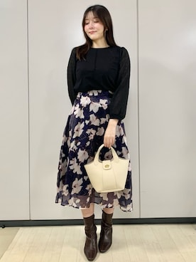 index スタッフさん（レディース・163cm）の秋コーディネート