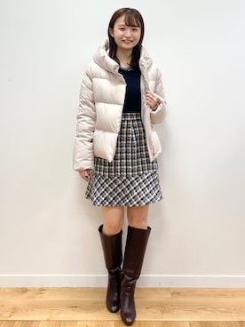 index スタッフさん（レディース・158cm）の冬コーディネート
