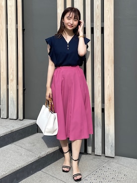 index スタッフさん（レディース・158cm）の夏コーディネート