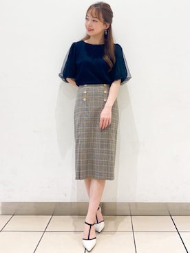 index スタッフさん（レディース・158cm）の夏コーディネート