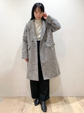 「index（インデックス）のアイテム（ジャケット/アウター）」を使った、index スタッフさん（レディース・153cm）の冬コーディネート