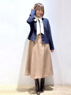 「index（インデックス）のアイテム」を使った、index スタッフさん（レディース・154cm）の秋コーディネート