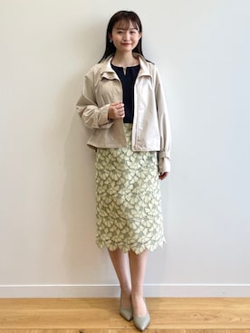「index（インデックス）のアイテム（ブルゾン）」を使った、index スタッフさん（レディース・158cm）の春コーディネート