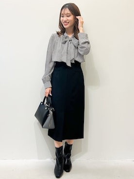 index スタッフさん（レディース・157cm）の秋コーディネート