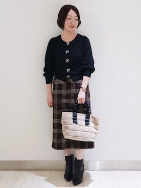 index スタッフさん（レディース・151cm）の秋コーディネート