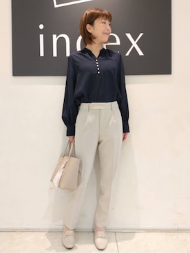 index スタッフさん（レディース・162cm）の春コーディネート