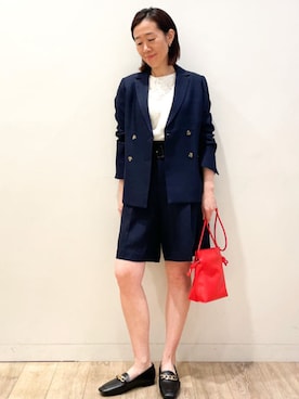 「ごきげんウィーク」｜「アイテム（その他シューズ）」を使った、index スタッフさん（レディース・158cm）の春コーディネート