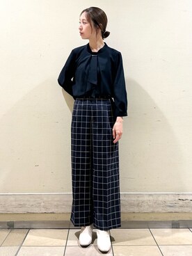 index スタッフさん（レディース・157cm）の秋コーディネート