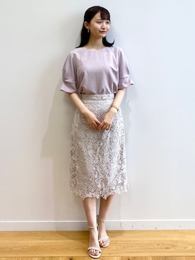 index スタッフさん（レディース・158cm）の夏コーディネート