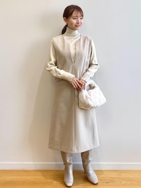 「index」｜index スタッフさん（レディース・158cm）の冬コーディネート