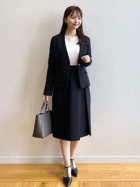 「index（インデックス）のアイテム（ノーカラージャケット）」を使った、index スタッフさん（レディース・158cm）の夏コーディネート