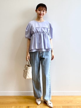 index スタッフさん（レディース・158cm）の春コーディネート