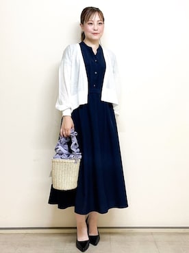 「インデックス」｜「アイテム（ワンピース/ドレス）」を使った、index スタッフさん（レディース・156cm）の夏コーディネート