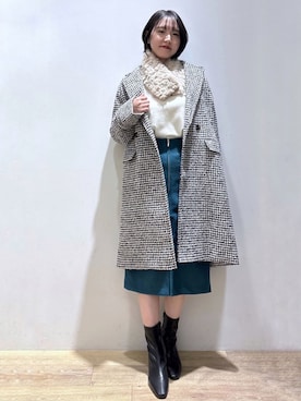 「index（インデックス）のアイテム（ジャケット/アウター）」を使った、index スタッフさん（レディース・160cm）の冬コーディネート