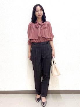 index スタッフさん（レディース・160cm）の秋コーディネート