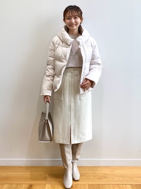 「index（インデックス）のアイテム（ジャケット/アウター）」を使った、index スタッフさん（レディース・158cm）の冬コーディネート