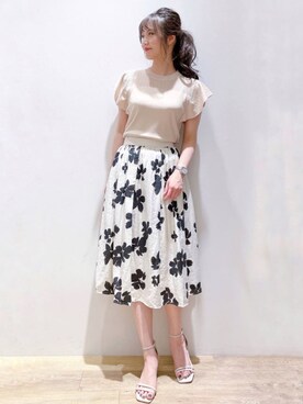 index スタッフさん（レディース・158cm）の夏コーディネート