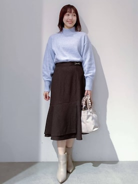 index スタッフさん（レディース・157cm）の冬コーディネート