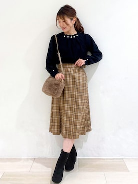 index スタッフさん（レディース・158cm）の秋コーディネート