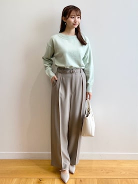 index スタッフさん（レディース・158cm）の秋コーディネート