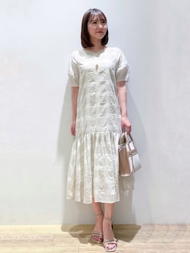 「index」｜「アイテム（アクセサリー）」を使った、index スタッフさん（レディース・160cm）の夏コーディネート