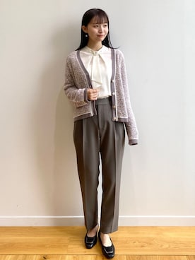 「index」｜「アイテム（アクセサリー）」を使った、index スタッフさん（レディース・158cm）の秋コーディネート