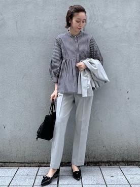 「index（インデックス）のアイテム（ノーカラージャケット）」を使った、index スタッフさん（レディース・161cm）の春コーディネート
