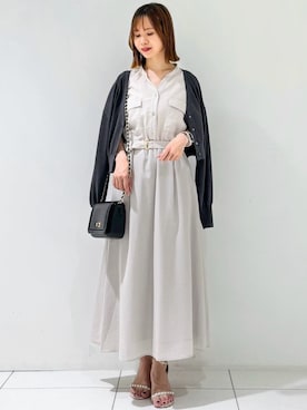 「インデックス」｜「アイテム（ワンピース/ドレス）」を使った、index スタッフさん（レディース・148cm）の秋コーディネート
