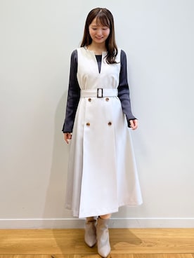 「インデックス」｜「アイテム（ワンピース/ドレス）」を使った、index スタッフさん（レディース・158cm）の秋コーディネート