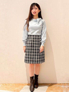 index スタッフさん（レディース・156cm）の秋コーディネート