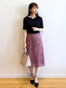 index スタッフさん（レディース・158cm）の秋コーディネート