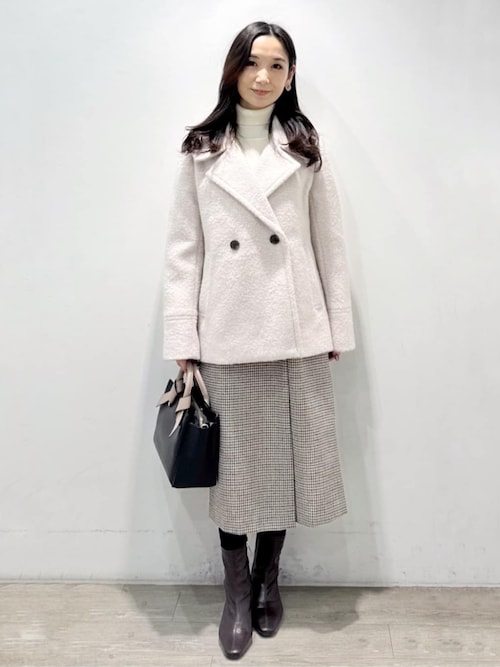 セール】ブークレミドルコート【洗える】（ピーコート）｜index