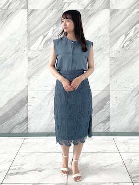 index スタッフさん（レディース・158cm）の夏コーディネート