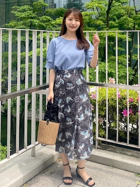 index スタッフさん（レディース・158cm）の夏コーディネート