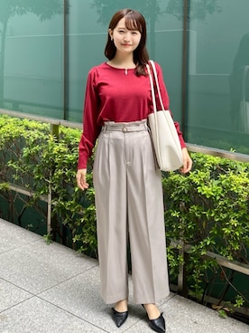 「index（インデックス）のアイテム」を使った、index スタッフさん（レディース・158cm）の秋コーディネート