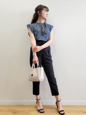 index スタッフさん（レディース・158cm）の夏コーディネート