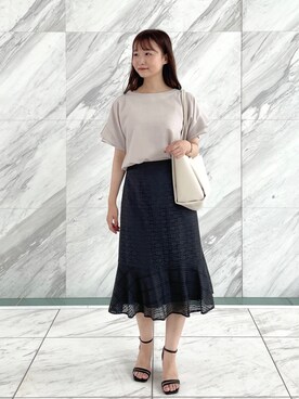 index スタッフさん（レディース・158cm）の夏コーディネート