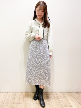 index スタッフさん（レディース・157cm）の冬コーディネート